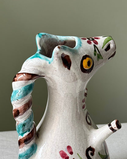 Mid-Century Greek Folk Art Horse Pitcher by Nikos Kourtzis, Circa 1950’s