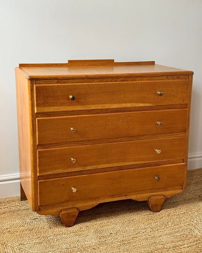 Mid-century French Oak Chest of Drawers