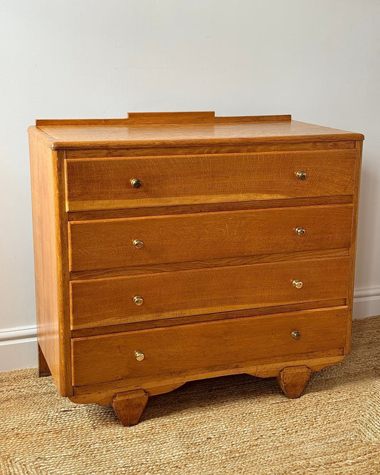 Mid-century French Oak Chest of Drawers - Club Sourced