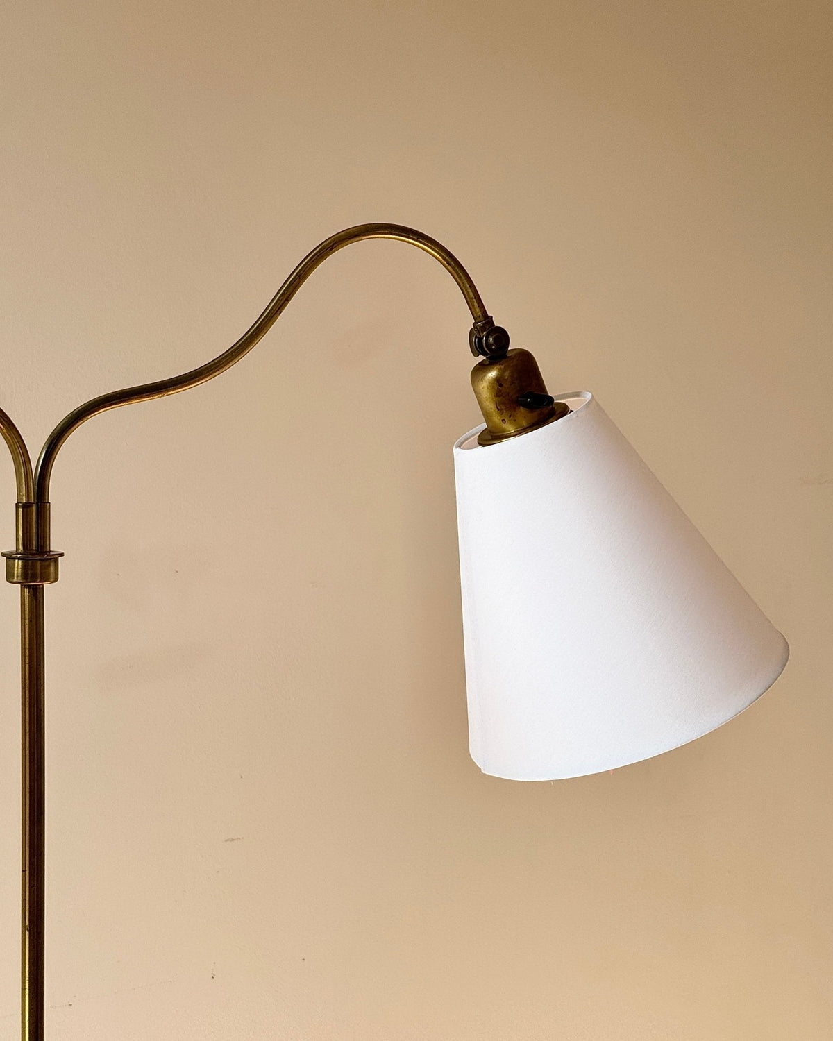 Swedish Brass Two Arm Floor Lamp - Club Sourced