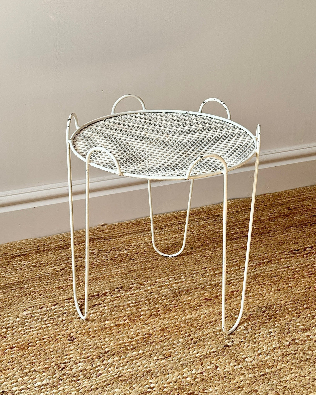 Perforated Metal Tripod Table in the manner of Mathieu Matégot, c.1950 - Club Sourced