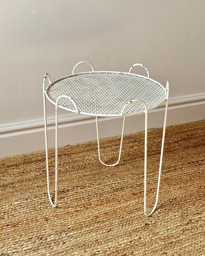 Perforated Metal Tripod Table in the manner of Mathieu Matégot, c.1950 - Club Sourced