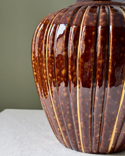 Vintage Ceramic Tortoiseshell Table Lamp