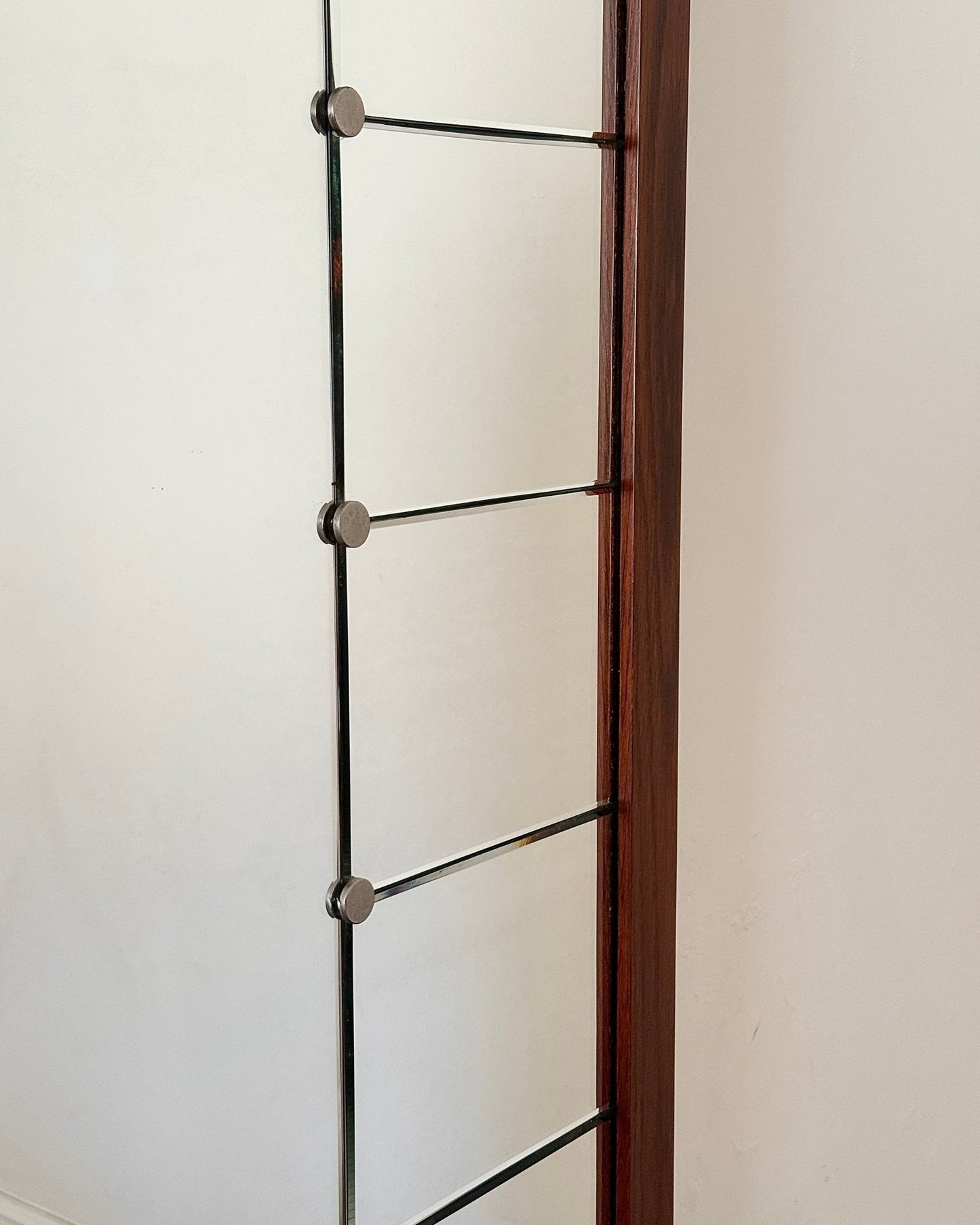 Large Swedish Sectional Mantel Mirror by Ateljé Glas & Trä - Club Sourced