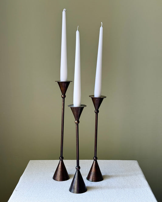 Set of 3 Post-modern Candlesticks