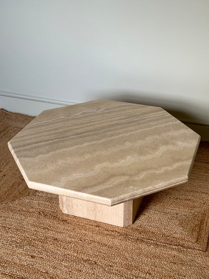 Octagonal 1970’s Italian Travertine Coffee Table ON HOLD