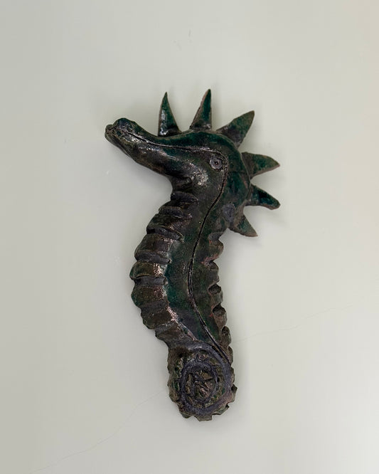 Studio Pottery Seahorse wall hanging