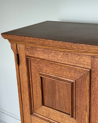 Geometric Oak Danish Cabinet Sideboard, Circa 1930’s