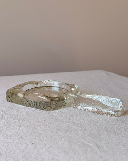 Mid-Century Pukeberg Swedish Glass Hand Mirror
