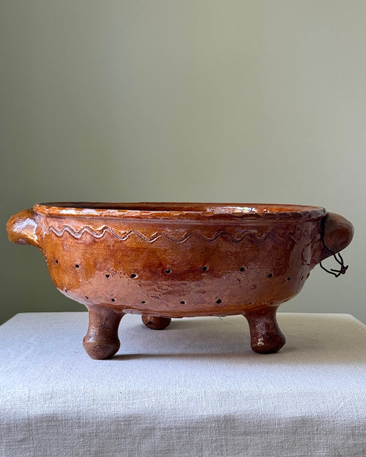 Antique Southern Italian Terracotta Strainer