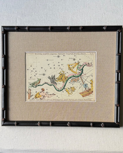 Antique Hand-Painted Constellation Print ‘Urania’s Mirror’ by Sidney Hall c. 1825