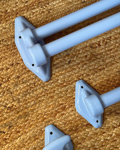 Art Deco Cornflower Blue Ceramic Bathroom Accessories