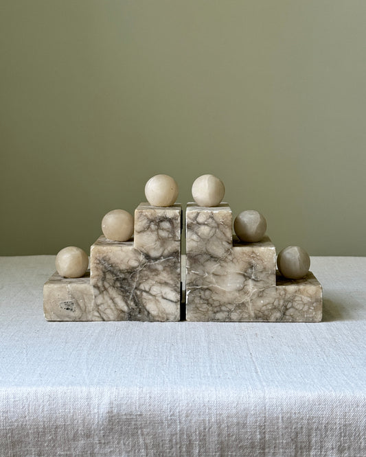 Italian Marble Bookends