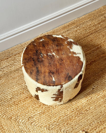 Vintage Cowhide Pouffe
