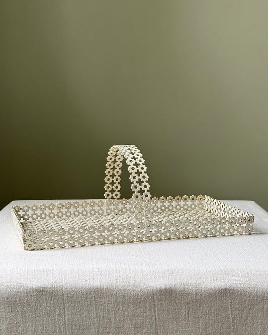 Mid-Century Perforated Metal Tray in the Style of Mathieu Matégot