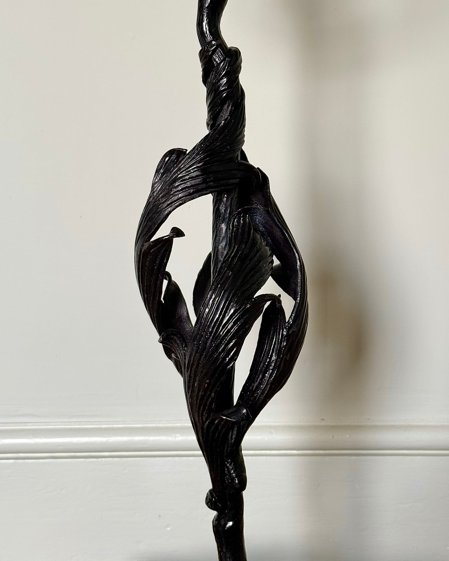 Pair of Swedish Art Nouveau Wrought Iron Pedestals