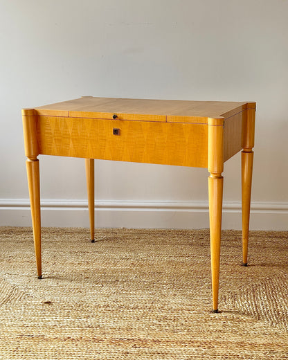 French Lift Top Dressing Table with Geometric Parquetry, c.1950
