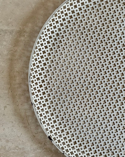 Mathieu Matégot White Perforated Metal Tray, 1950s