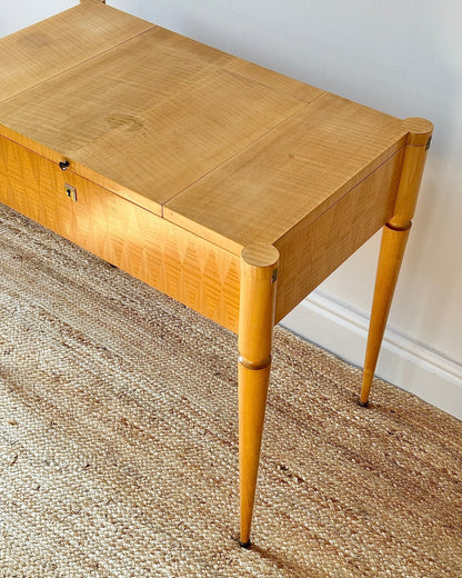 French Lift Top Dressing Table with Geometric Parquetry, c.1950 - Club Sourced