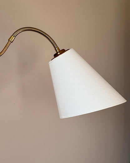 1970s Swedish Swan Neck Brass Wall Lamp by Hans-Agne Jakobsson