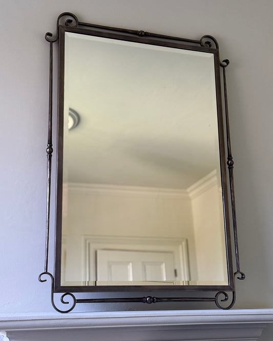 Extra Large Scroll Gilt Metal Mirror