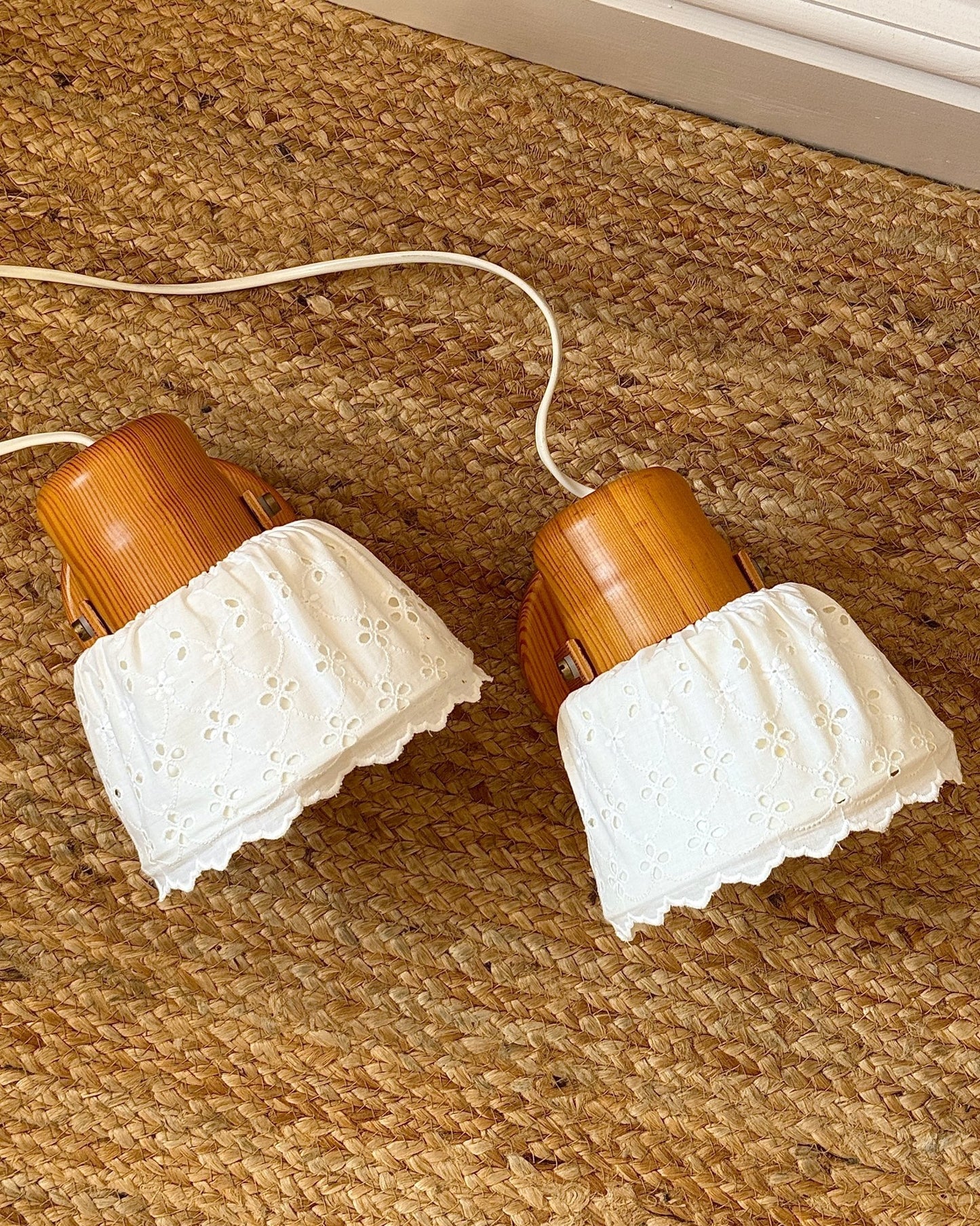 Pair of Swedish 1970s Markslöjd Pine Wall Lamps - Club Sourced