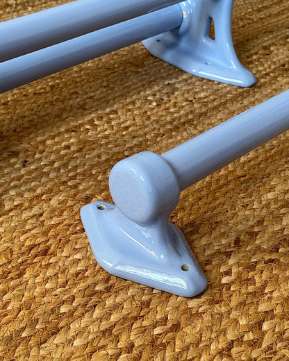Art Deco Cornflower Blue Ceramic Bathroom Accessories