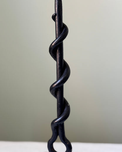 Twisted Standing Wrought Iron Candleholder