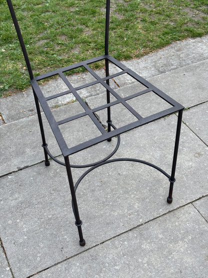 Set of 4 French Wrought Iron Post-modern Squiggle Dining Chairs
