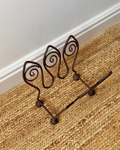 Stylised Fish Wrought Iron Magazine Rack