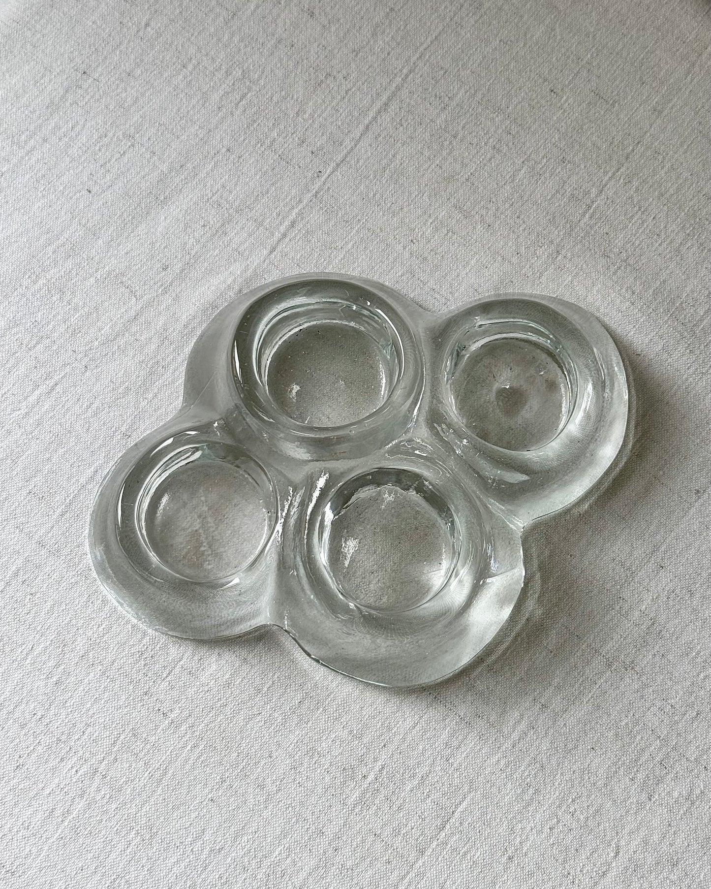 Sculptural Glass Tealight Holder, Hans Jürgen Richartz for Berendsohn