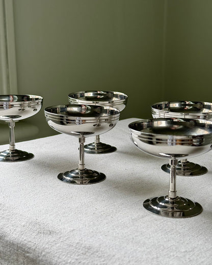 Set of 6 Letang Remy Stainless Steel Coupes