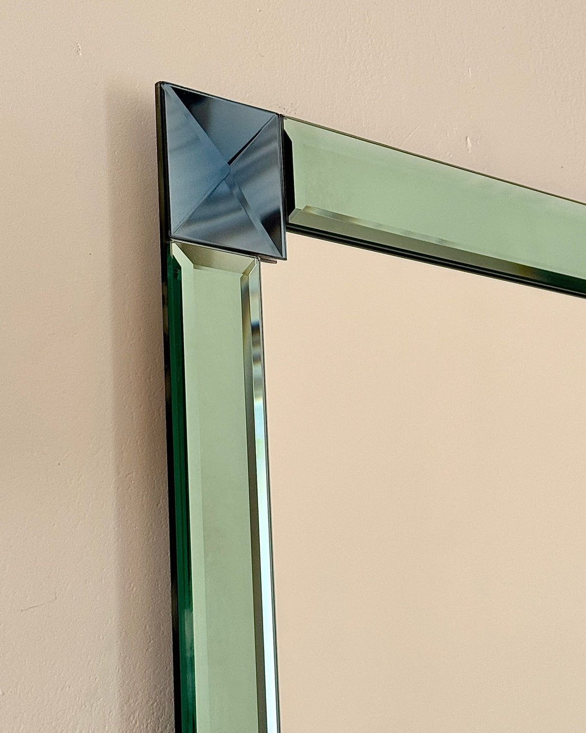 Italian Bevelled Green & Blue Mirror - Club Sourced