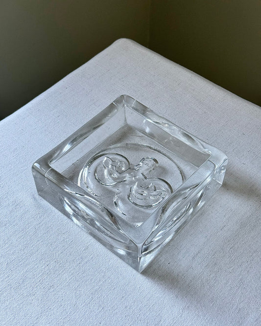 Large Swedish Mermaid Motif Glass Catch-all