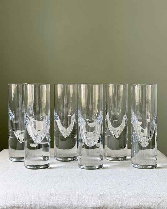 Set of 6 Murano Bullet Glasses by Carlo Moretti