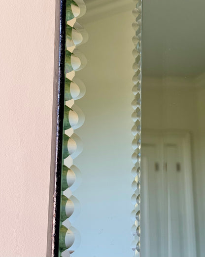 Venetian Rectangle Mirror with Bevelled Scalloped Detail