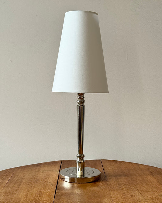 Swedish Chrome Table Lamp with Hammered Base, 1960s