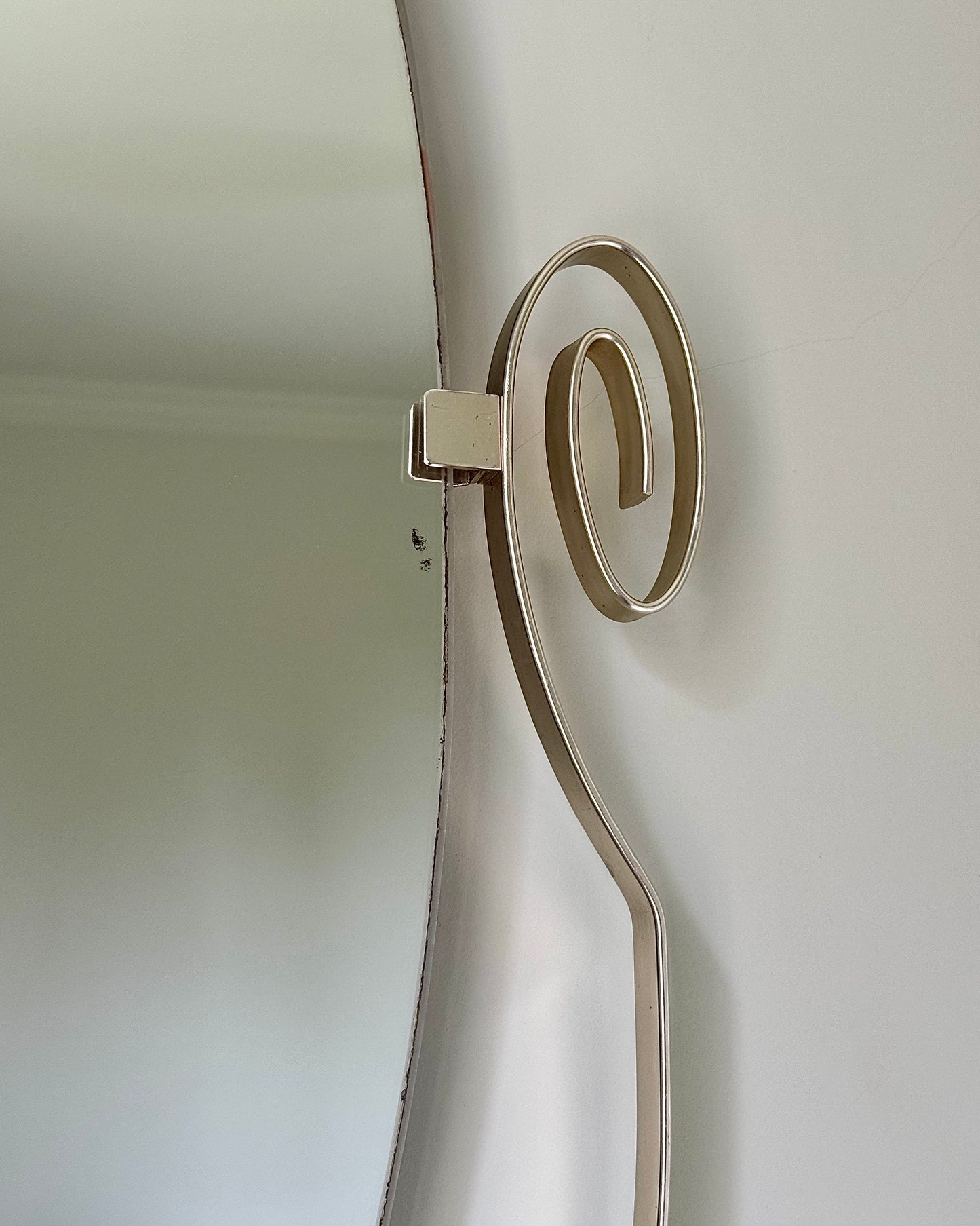 Mid-century Belgian Floating Scroll Mirror