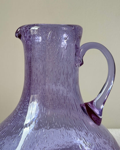 Vivid Purple Bubbled Glass Jug