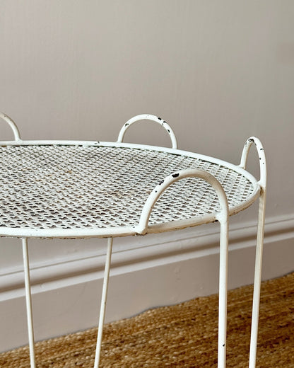 Perforated Metal Tripod Table in the manner of Mathieu Matégot, c.1950 - Club Sourced