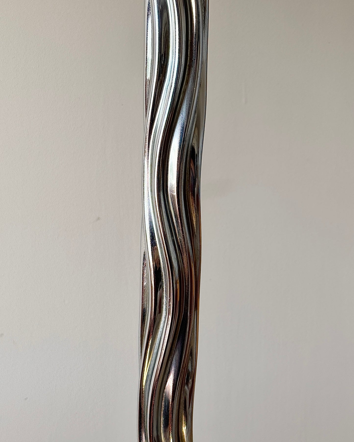 Art Deco Rippled Chrome Floor Lamp