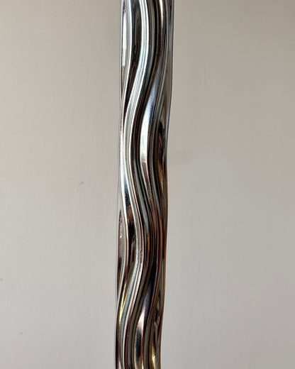 Art Deco Rippled Chrome Floor Lamp