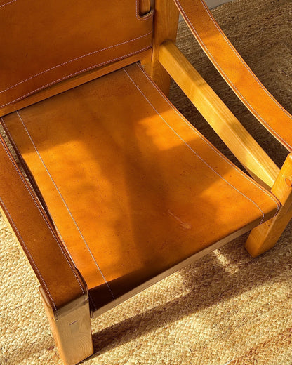 Safari Armchair in the Style of Pierre Chapo - Club Sourced