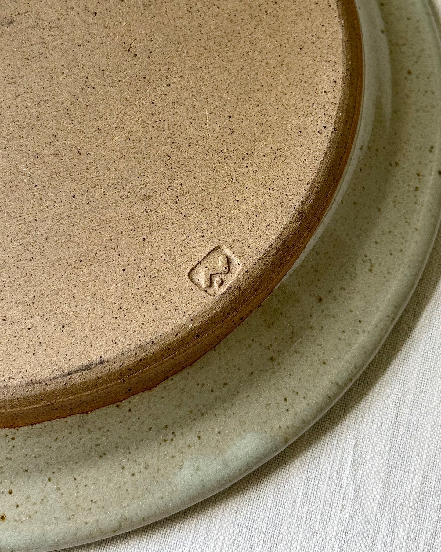 Mid-century Studio Pottery Plate with Stylised Figure
