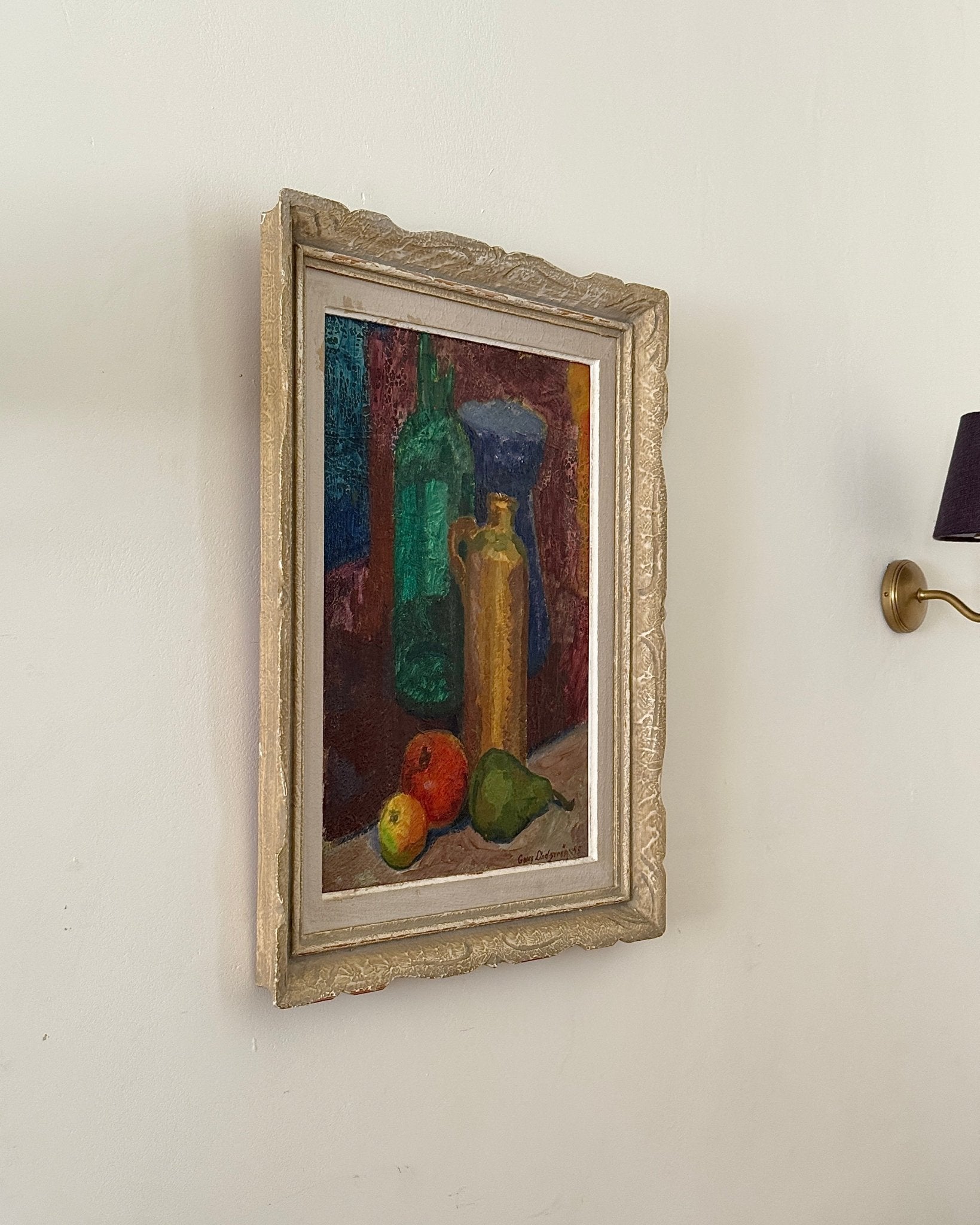 Swedish Still Life Oil on Panel, Georg Lindström, 1945 - Club Sourced