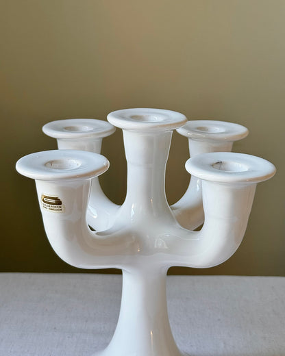 Vintage Guldkroken Hjo Ceramic Five-Arm Candelabra
