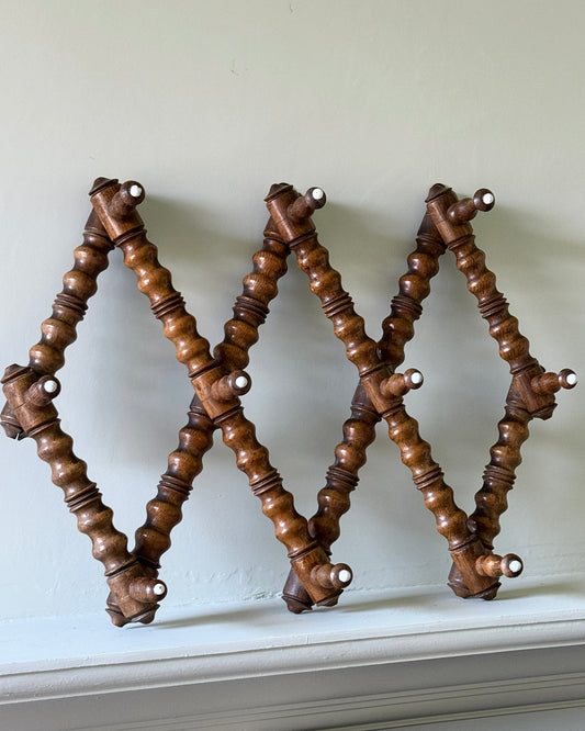 French Turned Wood Wall Pegs