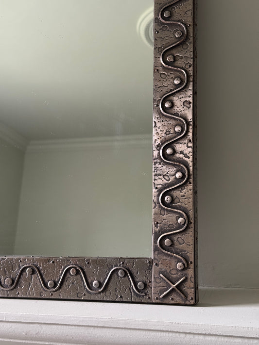 French Metal Squiggle Arch Mirror