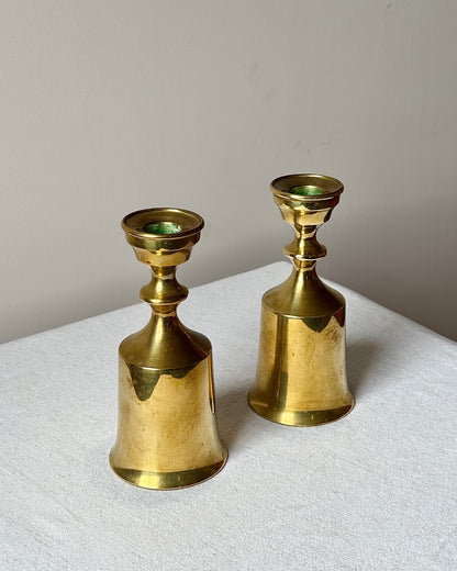 Pair of Danish Brass Candlestick