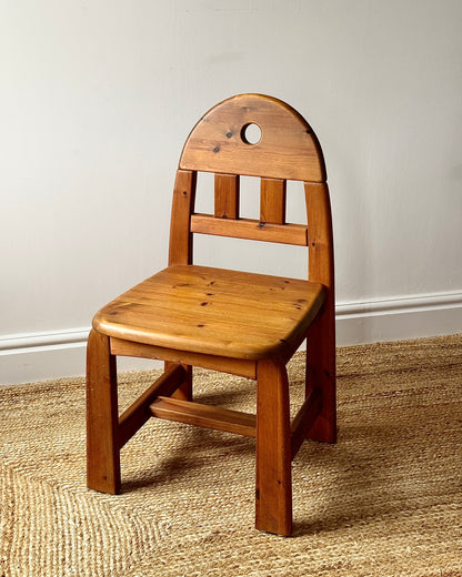Set of 6 Pine Dining Chairs by Wasa Möbel Including Two Carvers, 1980s